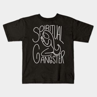 Spiritual Gangster Line Art Kids T-Shirt